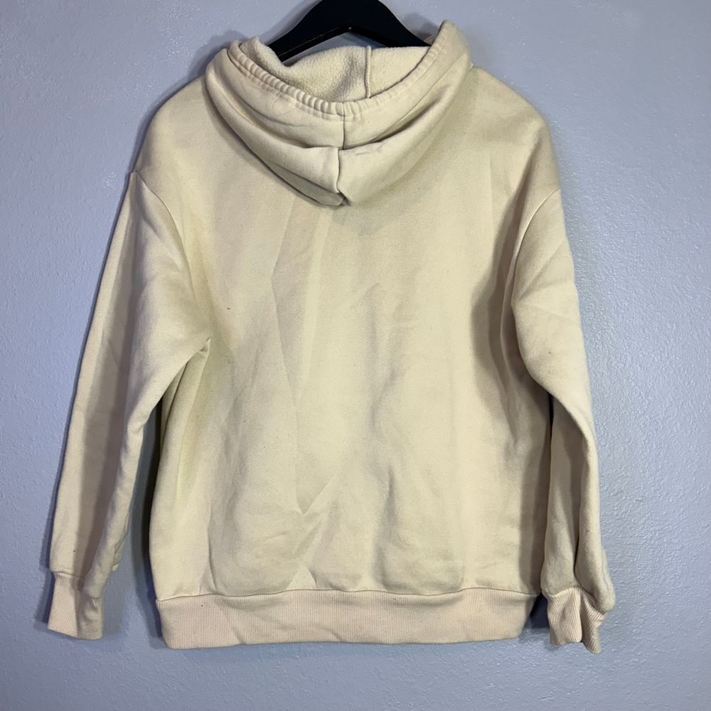 SHEIN California Adventure Life Los Angeles Vintage Car Graphic Hoodie Cream S - Picture 2 of 6